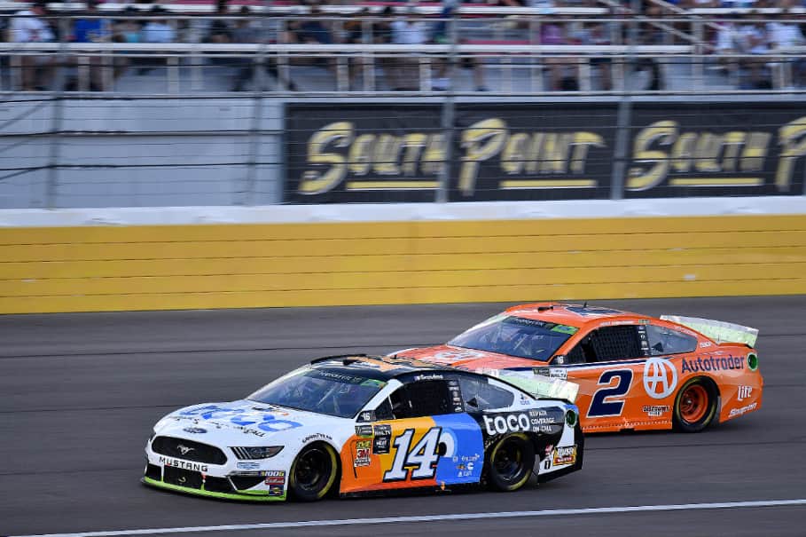 Led by Clint Bowyer (14), Stewart-Haas Racing qualified 1-2-3-4, but he finished 25th. Led by Clint Bowyer (14), Stewart-Haas Racing qualified 1-2-3-4, but he finished 25th.